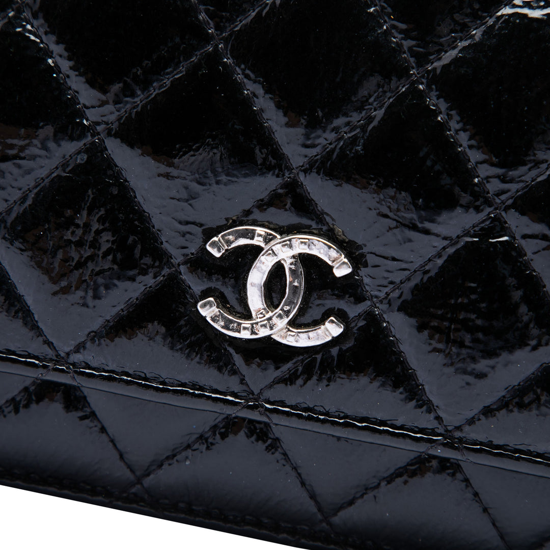 Chanel CC Matelassé brillant vieilli Cuir de veau Wallet on Chain