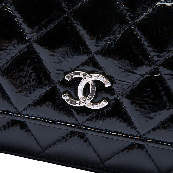 Chanel CC Matelassé brillant vieilli Cuir de veau Wallet on Chain