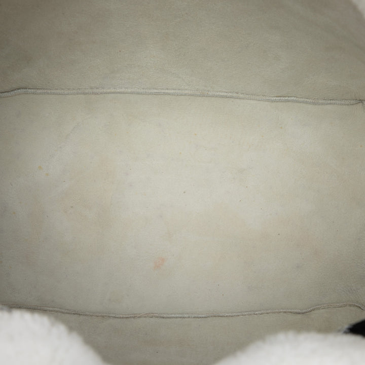 Prada Cabas Shearling Logo Matière naturelle Blanc – vue 4 – GABY PARIS