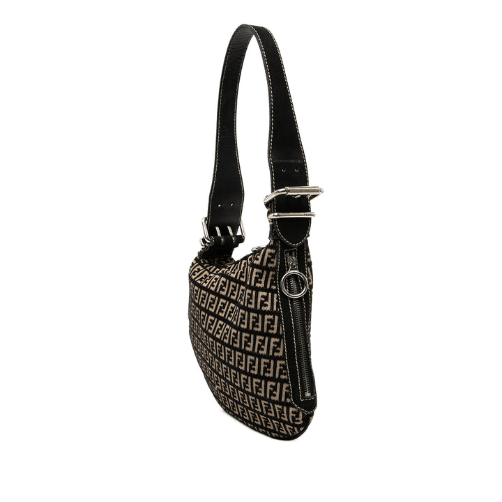 Fendi Zucchino Toile Oyster Sac bandoulière