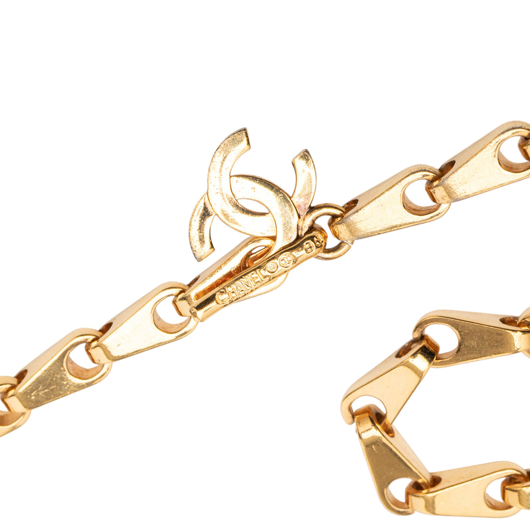 Chanel plaqué CC Pendant Collier