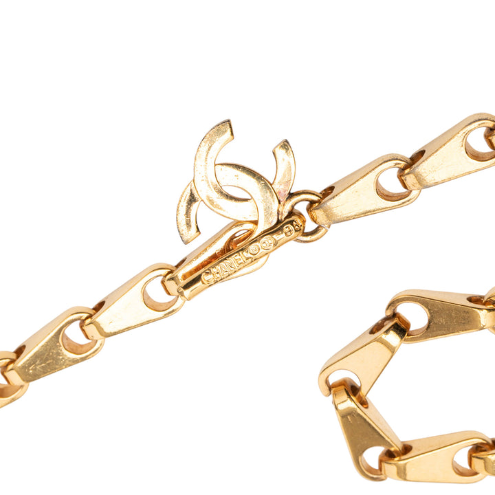 Chanel plaqué CC Pendant Collier