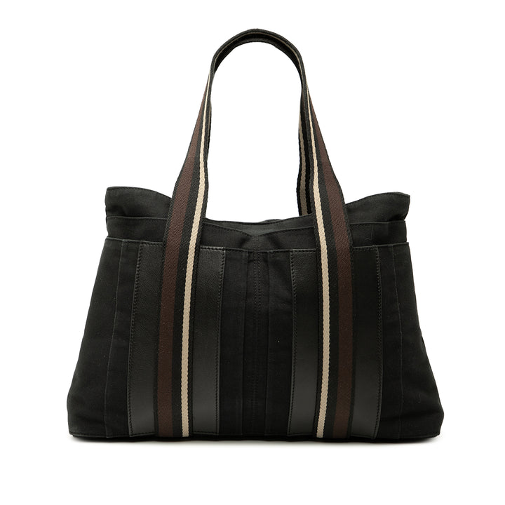 Hermès Toile Sac Troca Horizontal MM Noir – GABY PARIS Authentique