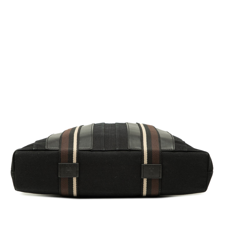 Hermès Toile Sac Troca Horizontal MM Noir – GABY PARIS Authentique