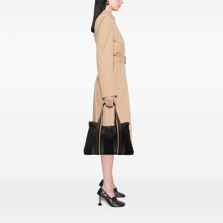 Hermès Toile Sac Troca Horizontal MM Noir – GABY PARIS Authentique