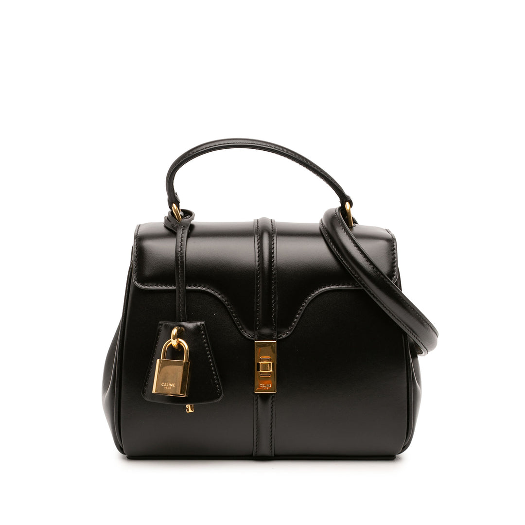 Celine Sac à main 16 à Mini Cuir de veau lisse Noir – vue principale – GABY PARIS