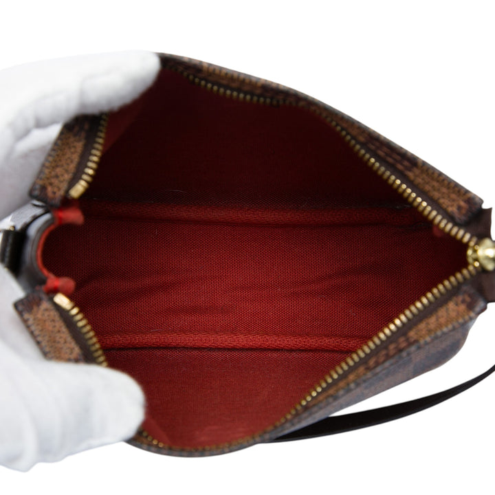 Louis Vuitton Trousse Pochette Damier Ébène Marron – vue 4 – GABY PARIS