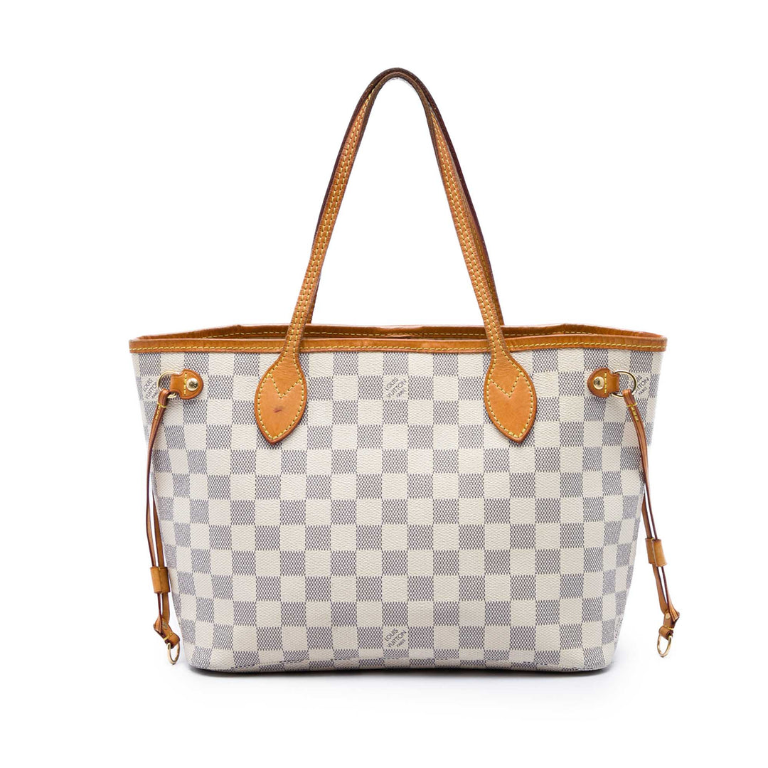 Louis Vuitton Neverfull PM Damier Azur Blanc – vue principale – GABY PARIS