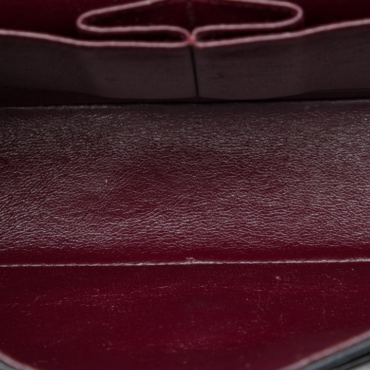 Classic Double rabat Moyen Cuir d'agneau Noir