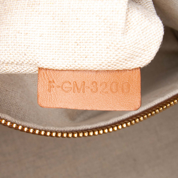 Triomphe Embroidered Canvas Horizontal Cabas Brown - Gaby Paris
