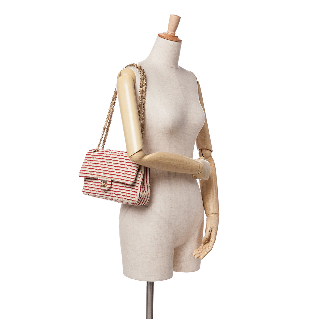 Medium Classic Jersey Coco Sailor Double Flap Red - Gaby Paris