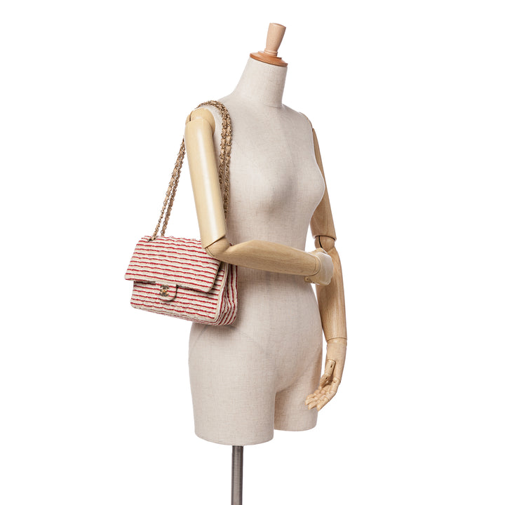 Medium Classic Jersey Coco Sailor Double Flap Red - Gaby Paris