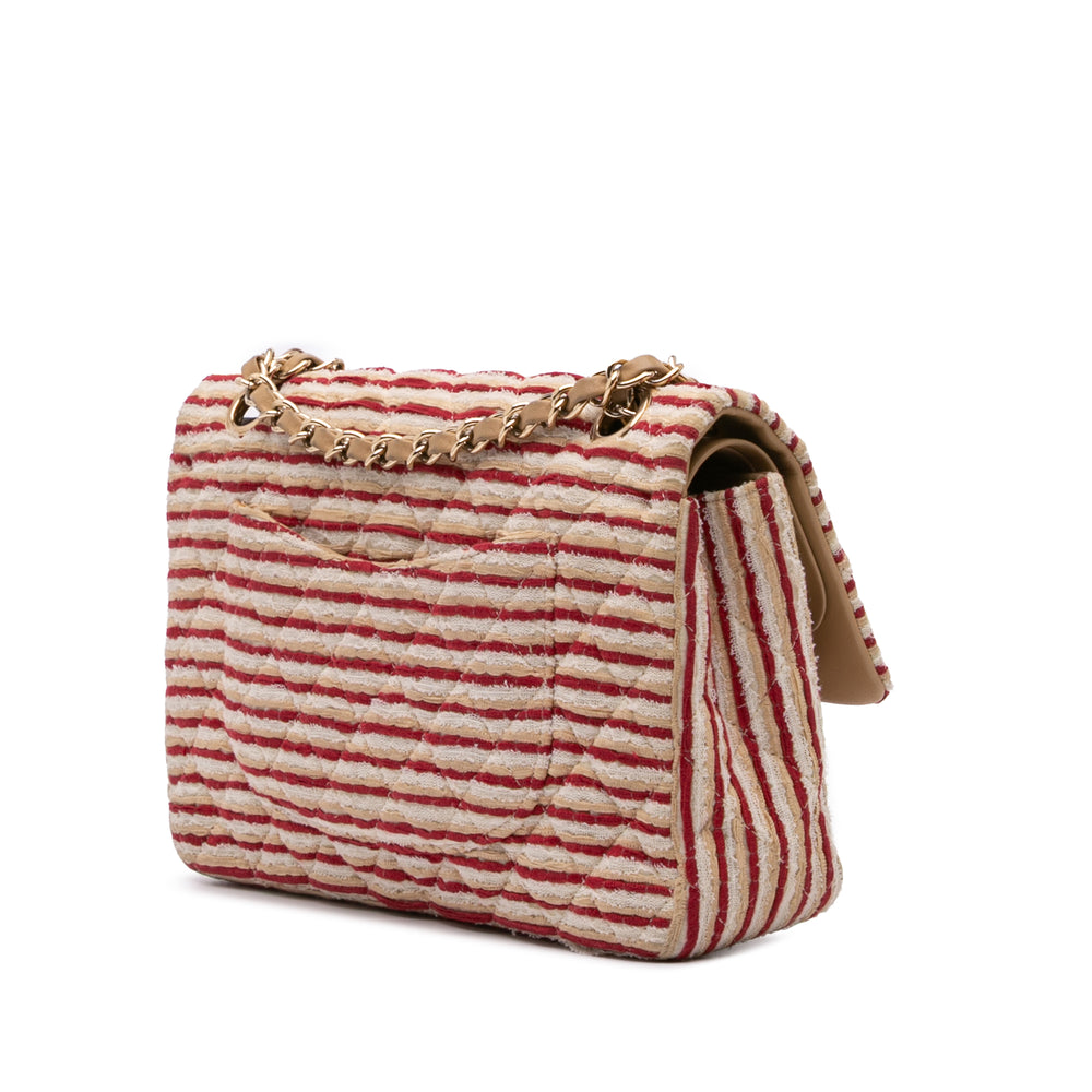 Medium Classic Jersey Coco Sailor Double Flap Red - Gaby Paris