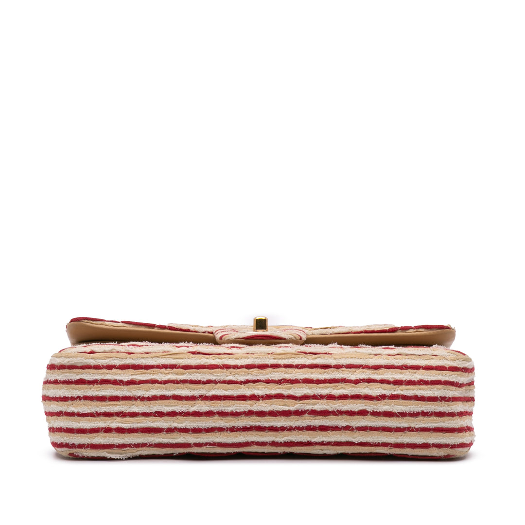 Medium Classic Jersey Coco Sailor Double Flap Red - Gaby Paris