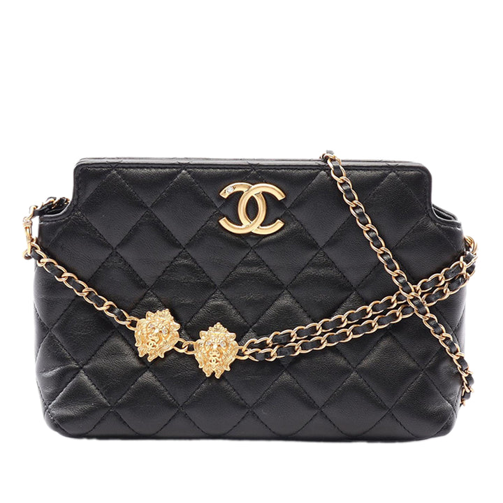 Chanel Sac porté épaule Matelassé Leo Cuir d'agneau Noir – vue principale – GABY PARIS
