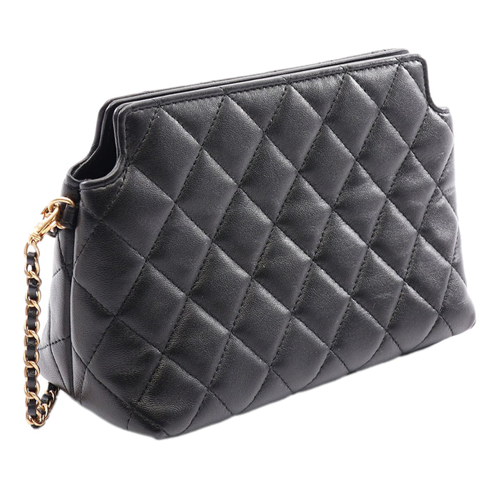Chanel Sac porté épaule Matelassé Leo Cuir d'agneau Noir – vue 2 – GABY PARIS