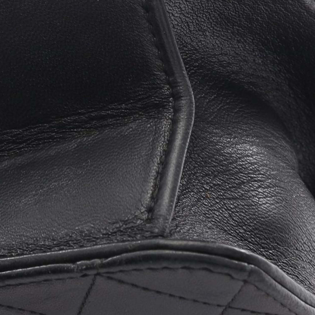 CC Quilted Lambskin Single Flap Black - Gaby Paris