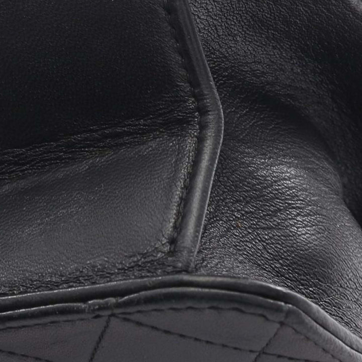 CC Quilted Lambskin Single Flap Black - Gaby Paris