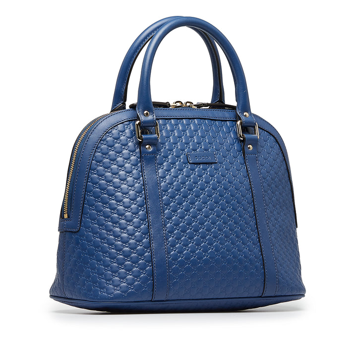 Medium Microguccissima Dome Satchel Blue - Gaby Paris