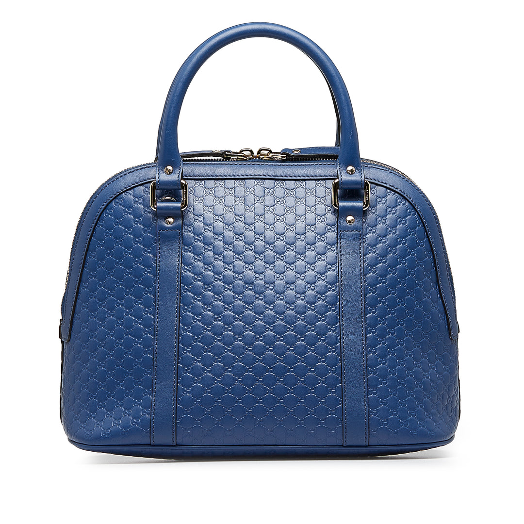 Medium Microguccissima Dome Satchel Blue - Gaby Paris