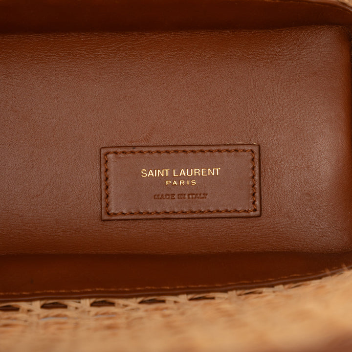 Saint Laurent North South Cabas Toy Rotin Marron – vue 5 – GABY PARIS