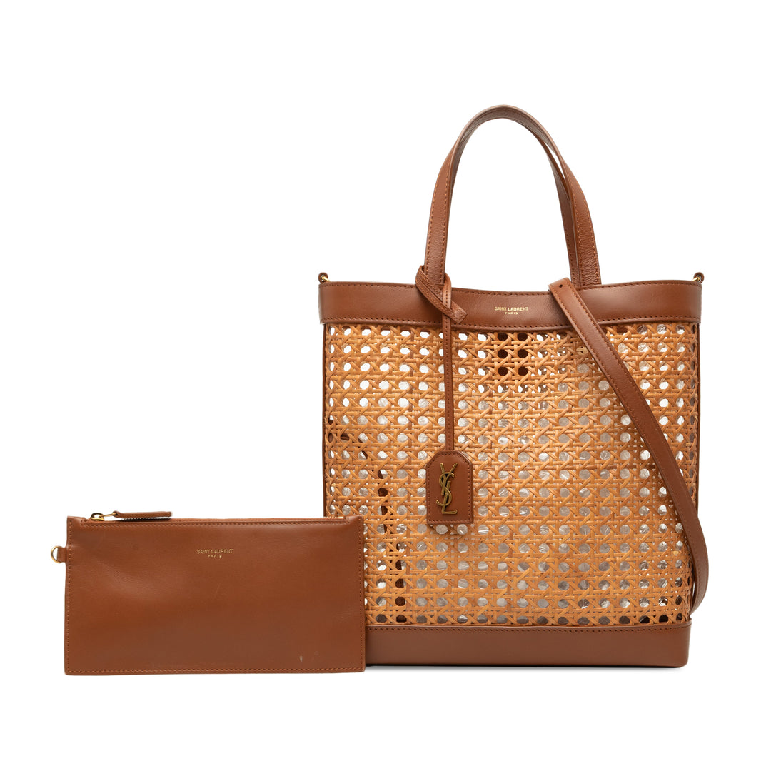 Saint Laurent North South Cabas Toy Rotin Marron – vue 7 – GABY PARIS