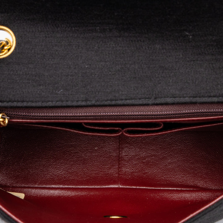 Chanel Sac bandoulière Matelassé Jersey et Carré à rabat Mini Cuir d'agneau Noir – vue 4 – GABY PARIS