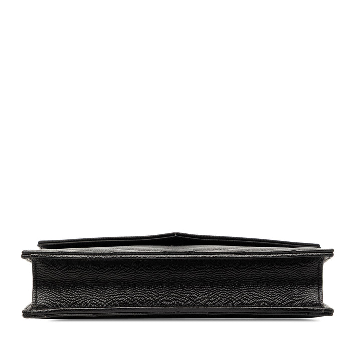 Saint Laurent Grain De Poudre Cassandre Envelope Chain Portefeuille