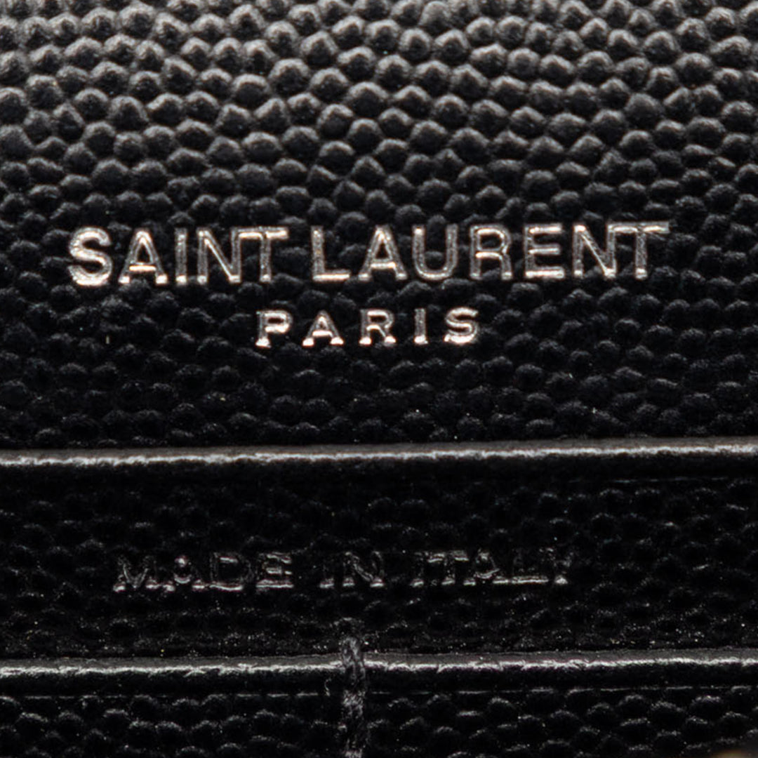 Saint Laurent Grain De Poudre Cassandre Envelope Chain Portefeuille