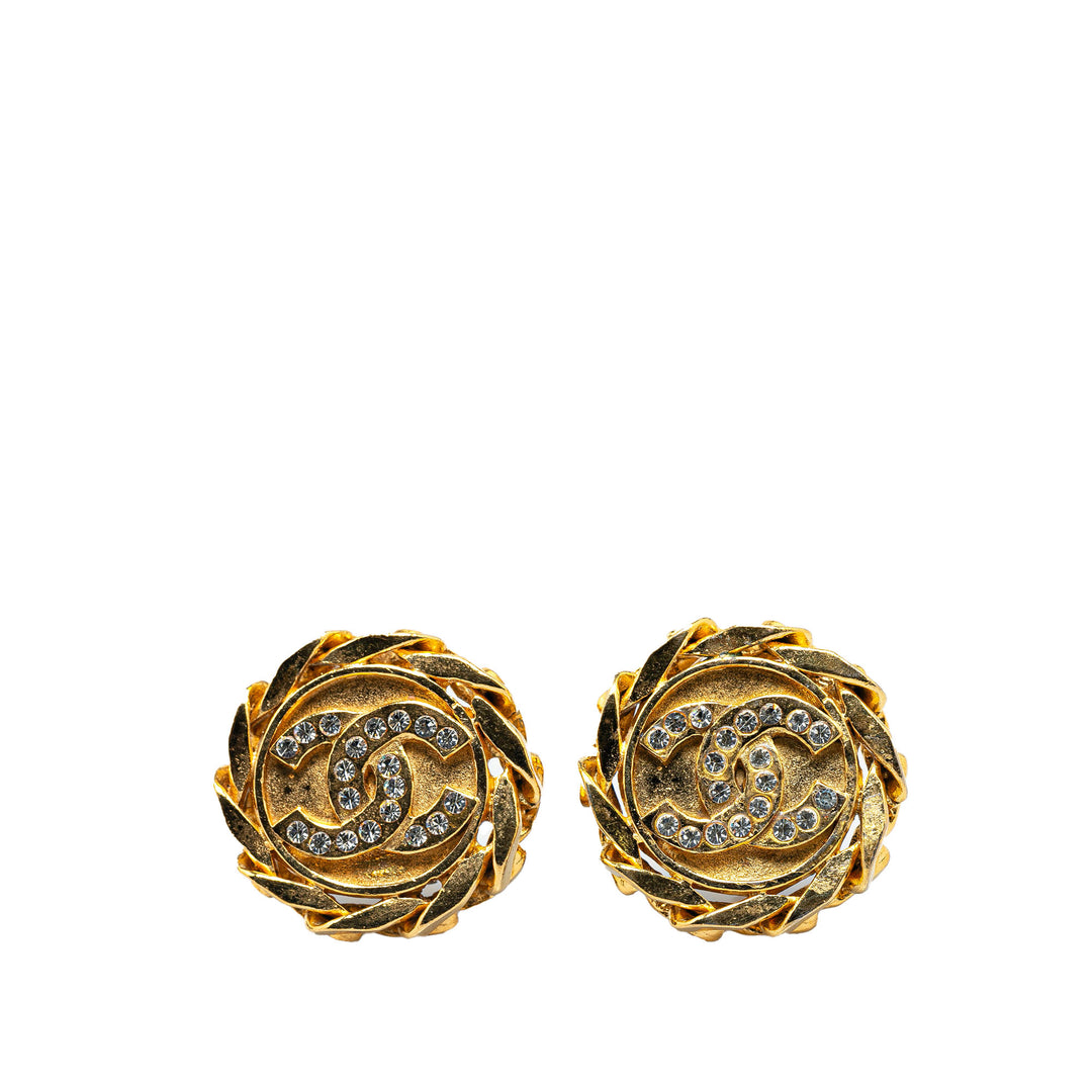 Gold Plated CC Clip On Earrings Gold - Gaby Paris