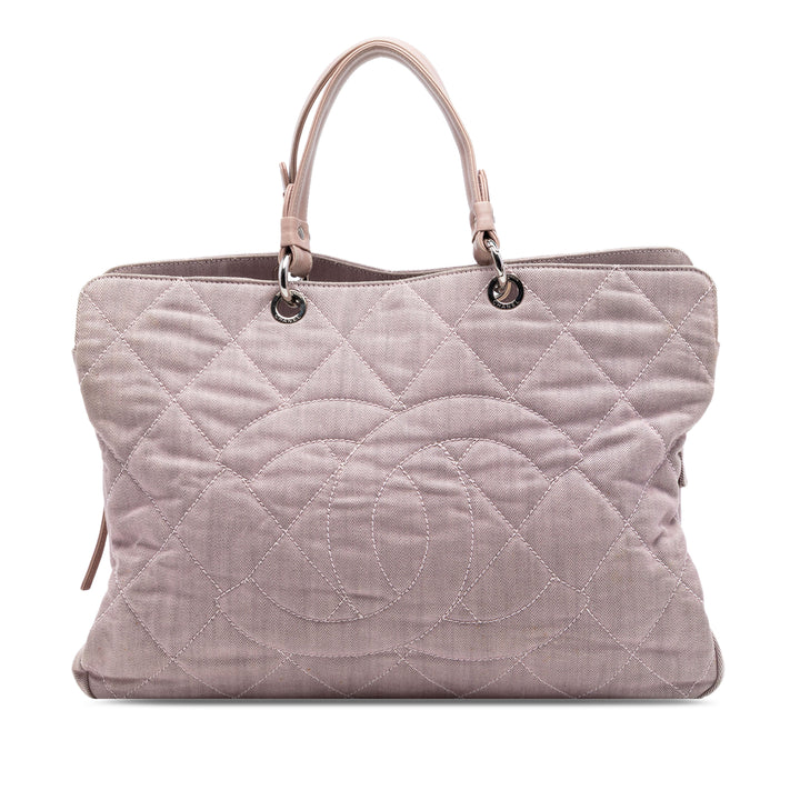 Chanel CC Matelassé Cabas Grand Jean