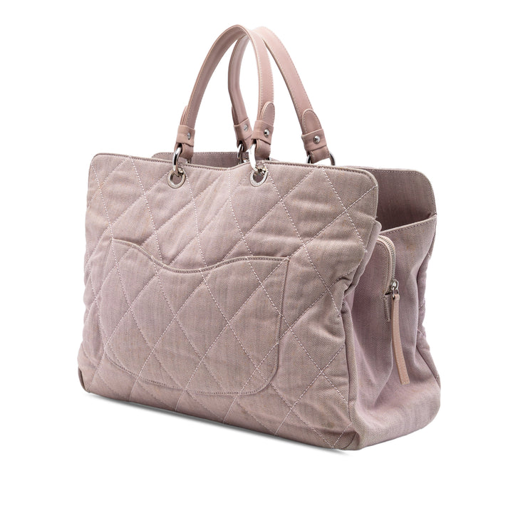 Chanel CC Matelassé Cabas Grand Jean
