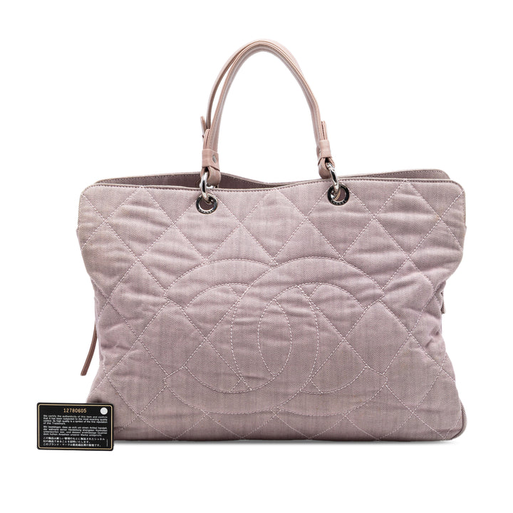 Chanel CC Matelassé Cabas Grand Jean
