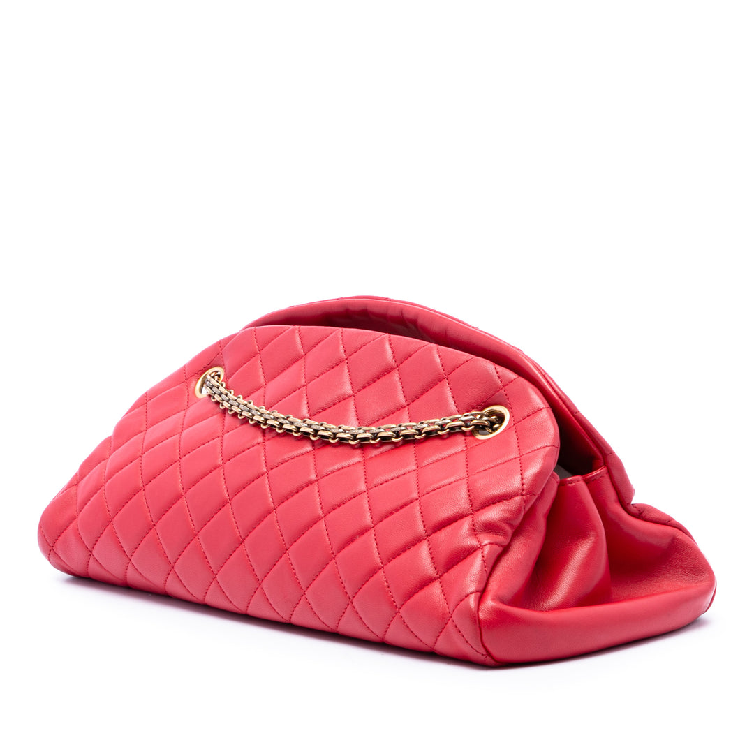 Just Mademoiselle Sac bowling Moyen Cuir d'agneau Rouge