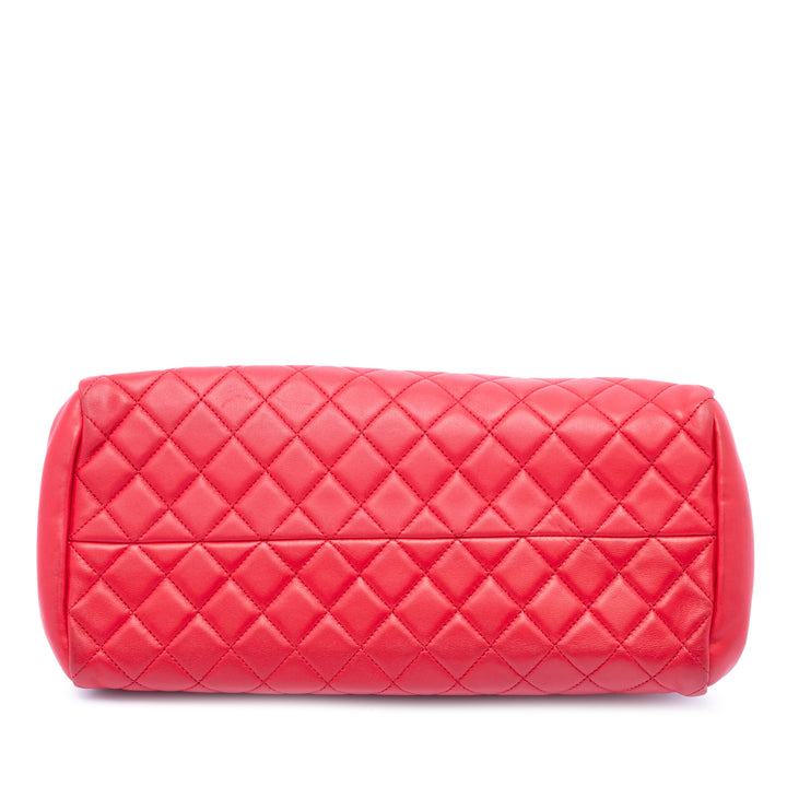 Just Mademoiselle Sac bowling Moyen Cuir d'agneau Rouge