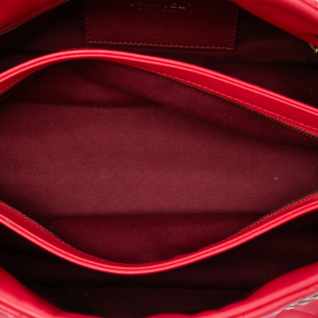 Just Mademoiselle Sac bowling Moyen Cuir d'agneau Rouge