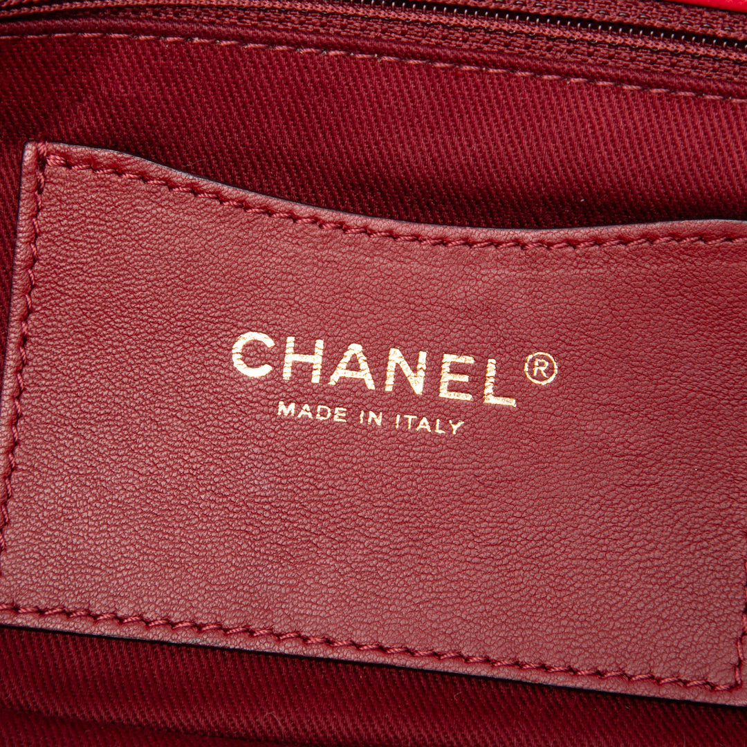 Just Mademoiselle Sac bowling Moyen Cuir d'agneau Rouge