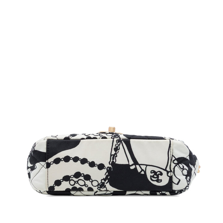 Chanel Mini Printed Toile Deer Coco à rabat