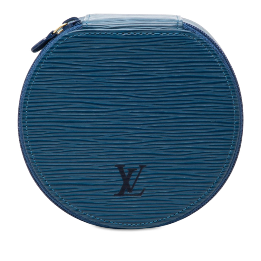 Ecrin Bijoux Travel Jewelry Étui Épi Bleu