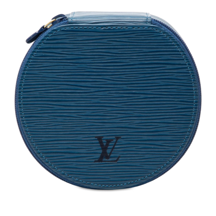 Ecrin Bijoux Travel Jewelry Étui Épi Bleu