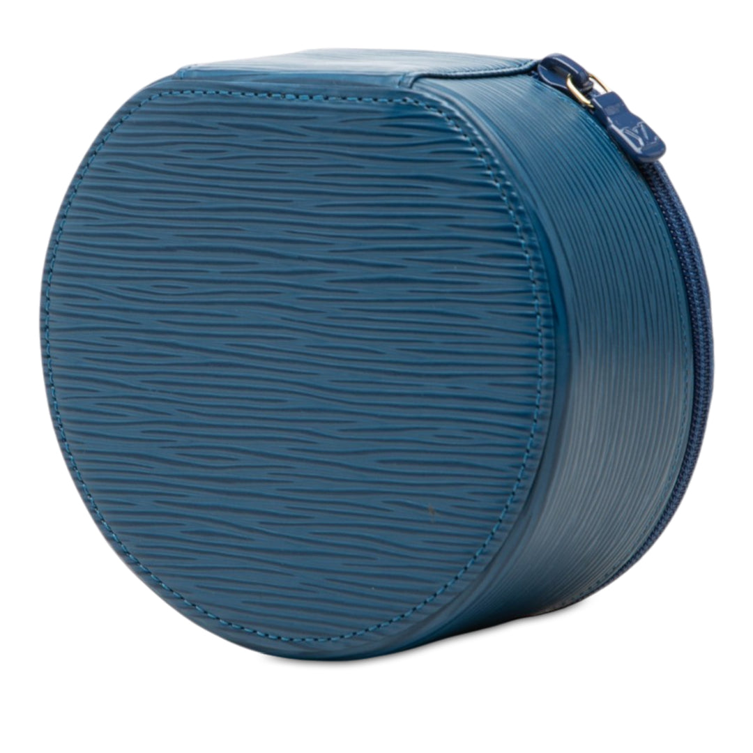 Ecrin Bijoux Travel Jewelry Étui Épi Bleu