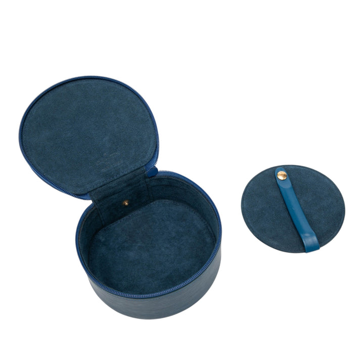 Ecrin Bijoux Travel Jewelry Étui Épi Bleu