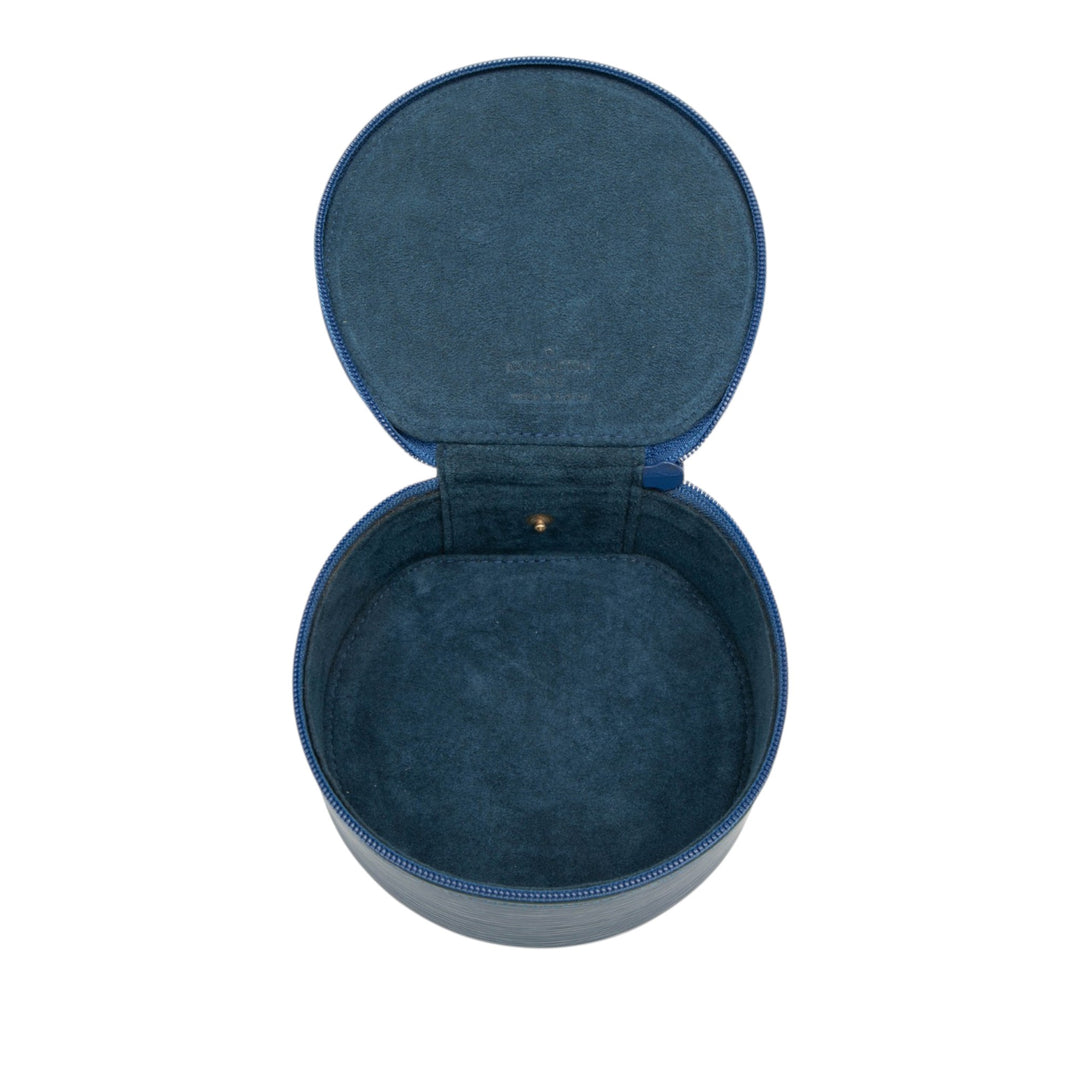 Ecrin Bijoux Travel Jewelry Étui Épi Bleu