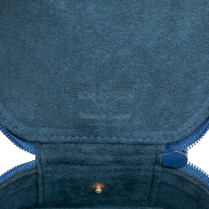 Ecrin Bijoux Travel Jewelry Étui Épi Bleu