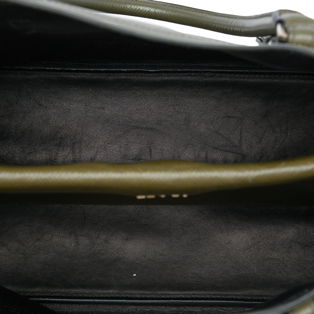 Prada Sac à main Double Poignée Saffiano Grand Vert – vue 4 – GABY PARIS