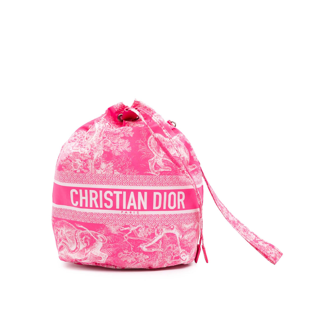 DiorTravel Sauvage Toile De Jouy Technical Fabric Pouch Pink - Gaby Paris