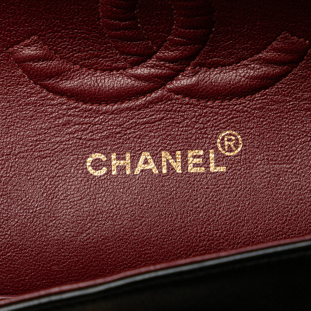Chanel Medium Classic Cuir d’agneau Double rabat Noir – GABY PARIS Authentique