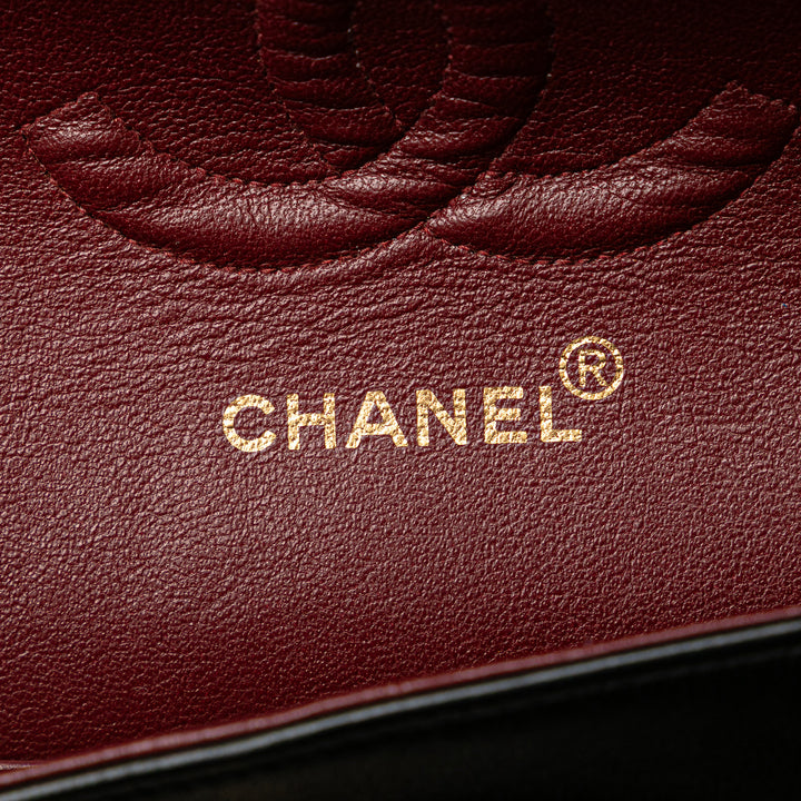 Chanel Medium Classic Cuir d’agneau Double rabat Noir – GABY PARIS Authentique