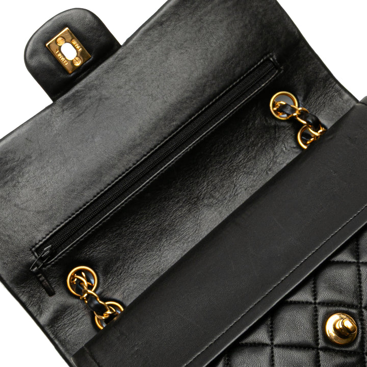 Chanel Medium Classic Cuir d’agneau Double rabat Noir – GABY PARIS Authentique