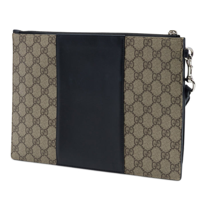 Gucci GG Supreme Wristlet Zip Pochette